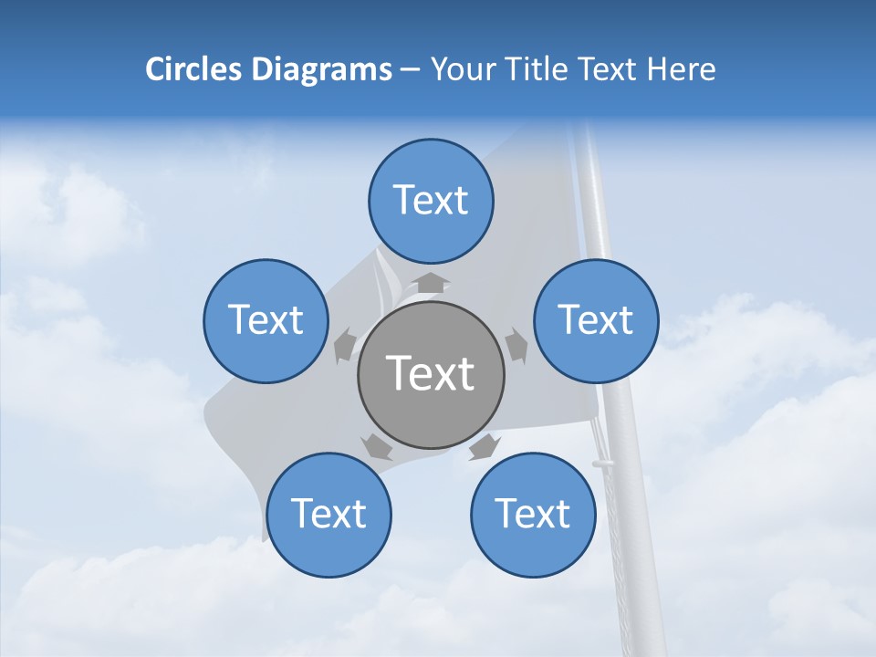 Waving Mid Air Cloud PowerPoint Template