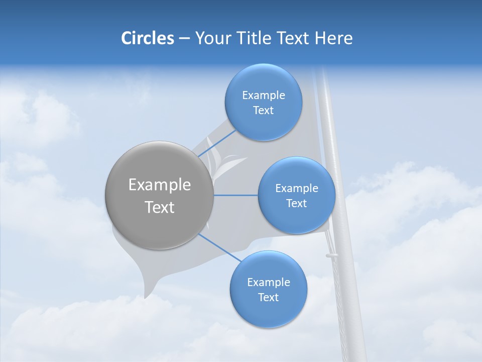 Waving Mid Air Cloud PowerPoint Template