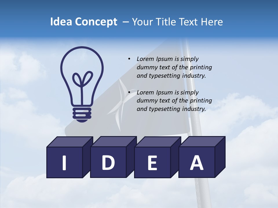 Waving Mid Air Cloud PowerPoint Template