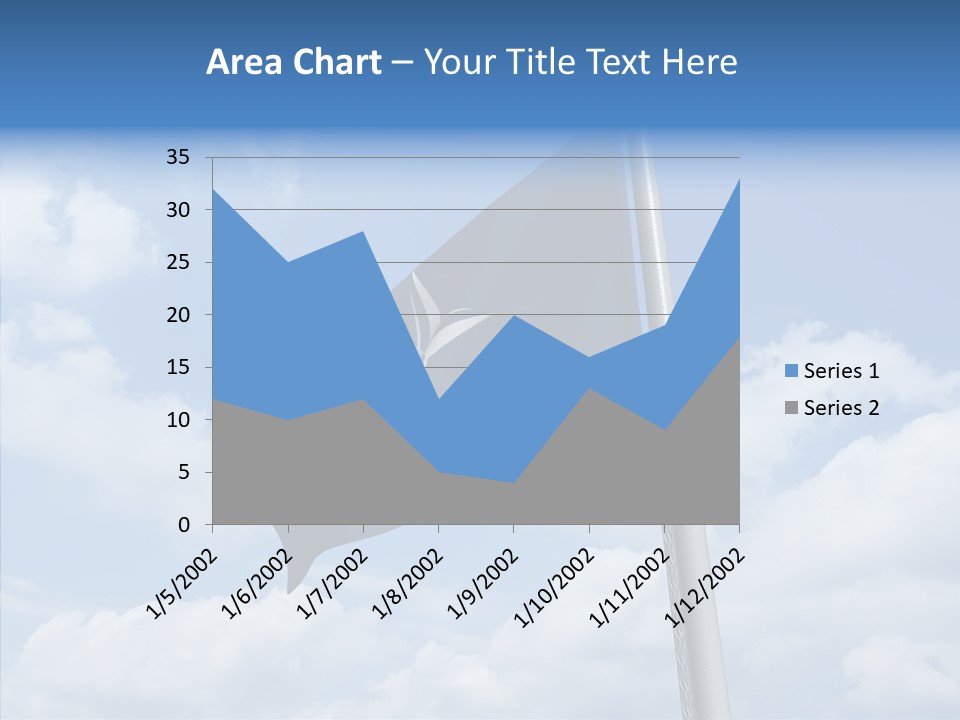 Waving Mid Air Cloud PowerPoint Template