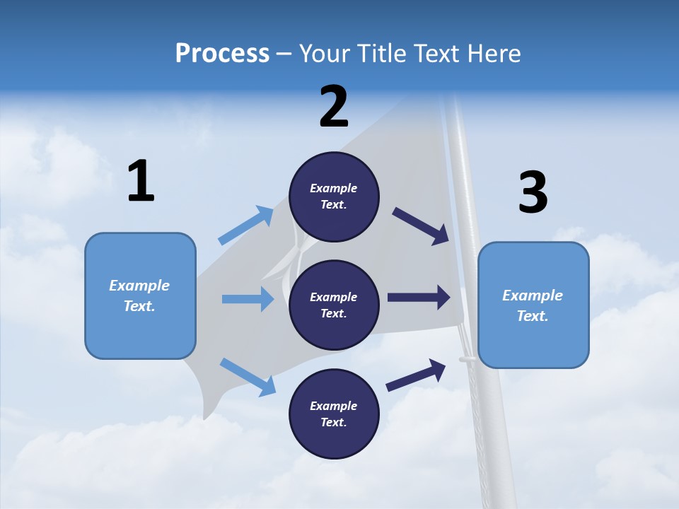 Waving Mid Air Cloud PowerPoint Template