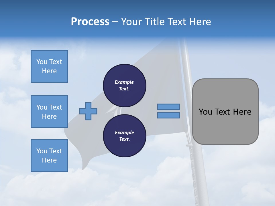 Waving Mid Air Cloud PowerPoint Template