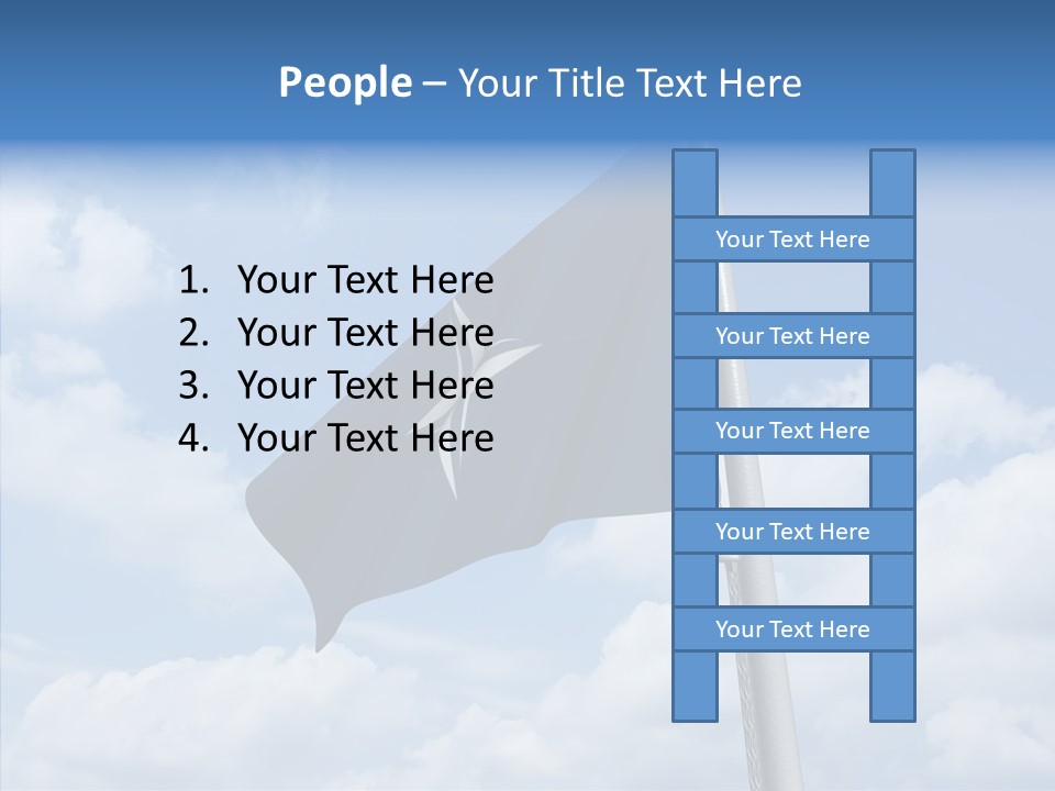 Waving Mid Air Cloud PowerPoint Template