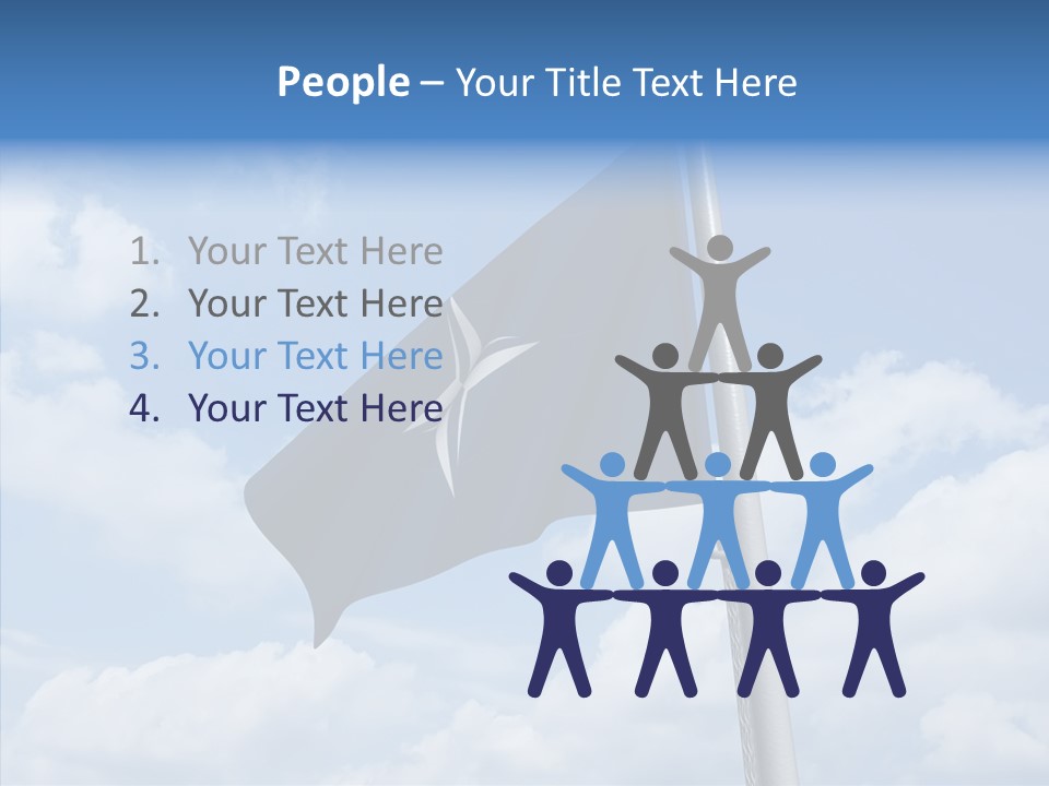 Waving Mid Air Cloud PowerPoint Template
