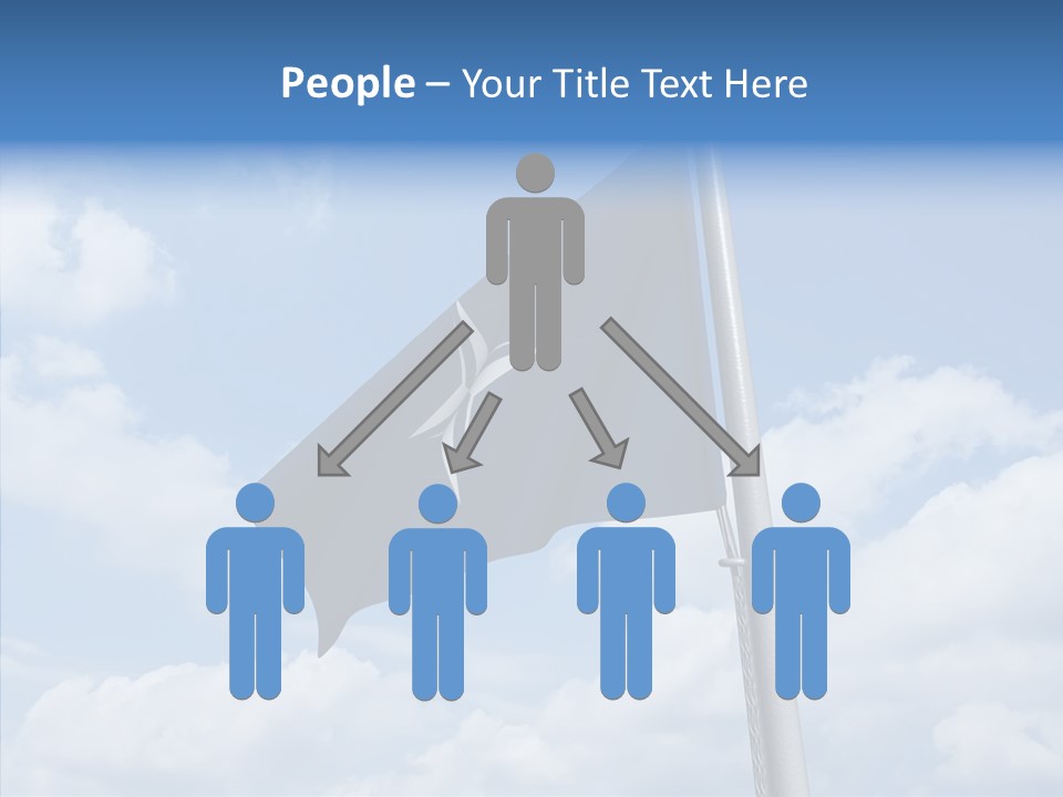 Waving Mid Air Cloud PowerPoint Template