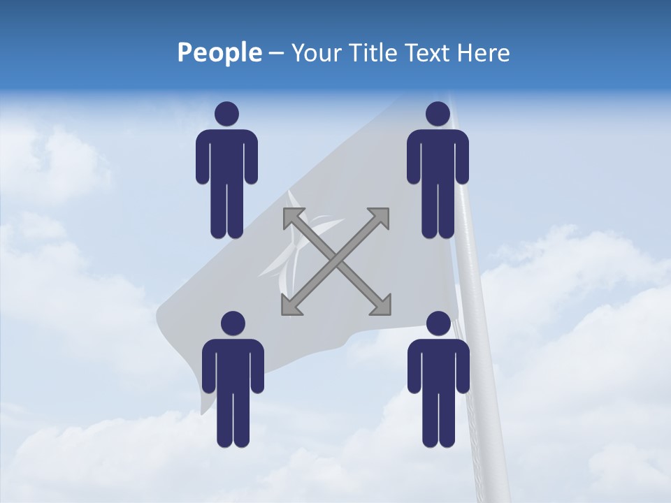 Waving Mid Air Cloud PowerPoint Template