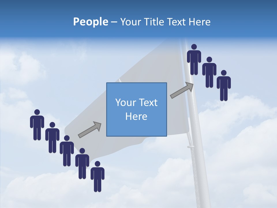 Waving Mid Air Cloud PowerPoint Template