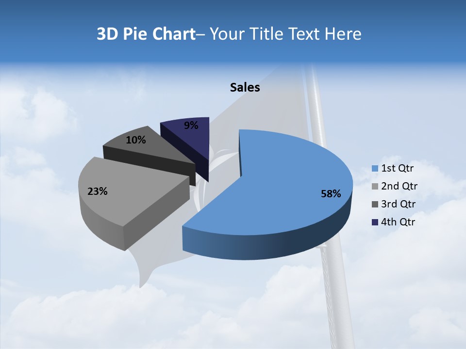 Waving Mid Air Cloud PowerPoint Template