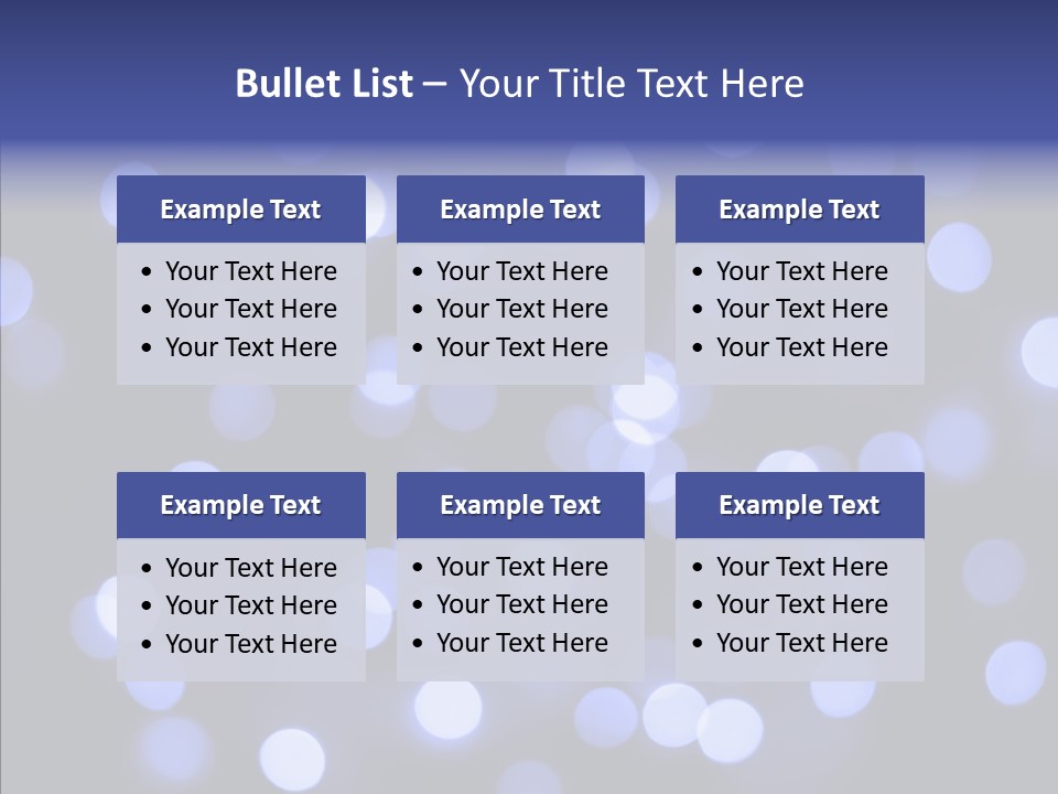 Background Round Lightbulbs PowerPoint Template