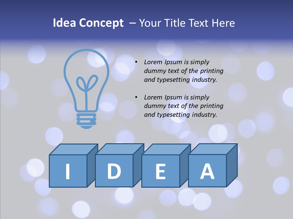 Background Round Lightbulbs PowerPoint Template