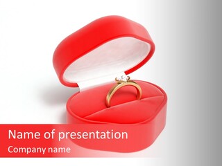 Ring Gold Solitaires PowerPoint Template