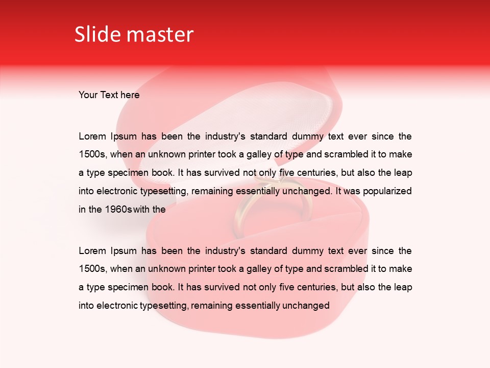 Ring Gold Solitaires PowerPoint Template