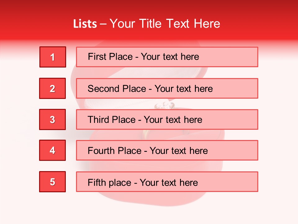 Ring Gold Solitaires PowerPoint Template
