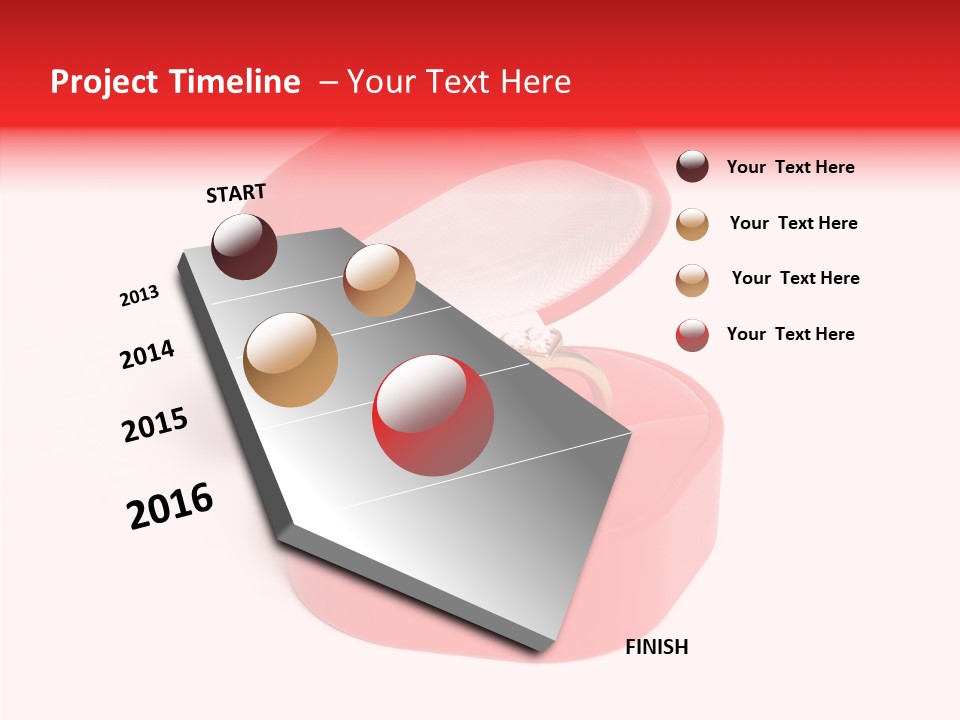 Ring Gold Solitaires PowerPoint Template