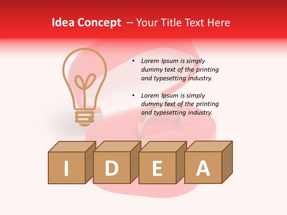 Ring Gold Solitaires PowerPoint Template