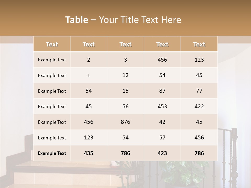 Room Together Table PowerPoint Template