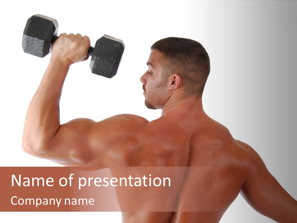 Healthy Biceps Hunk PowerPoint Template