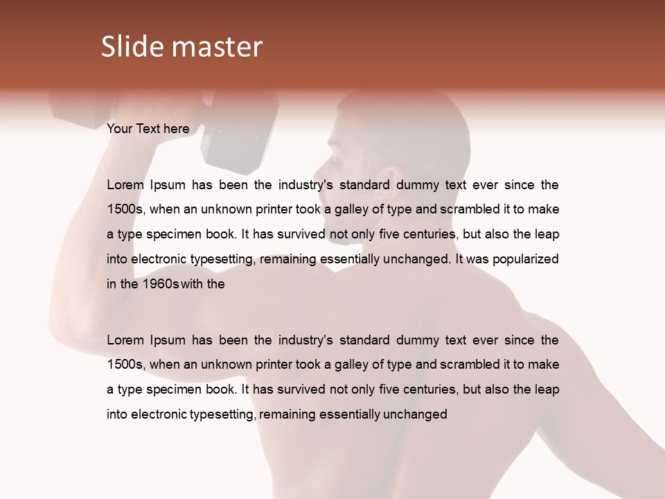 Healthy Biceps Hunk PowerPoint Template