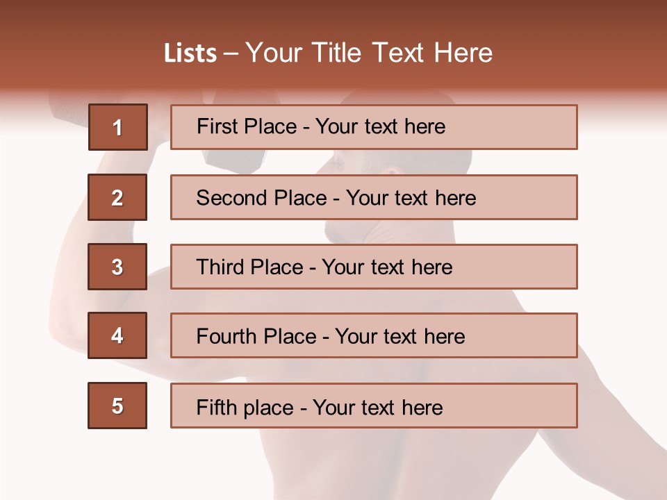 Healthy Biceps Hunk PowerPoint Template