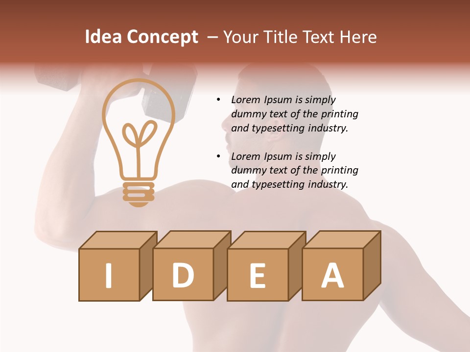 Healthy Biceps Hunk PowerPoint Template