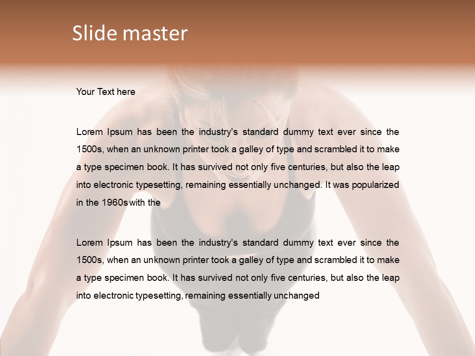 Washboard Fitness Pushup PowerPoint Template