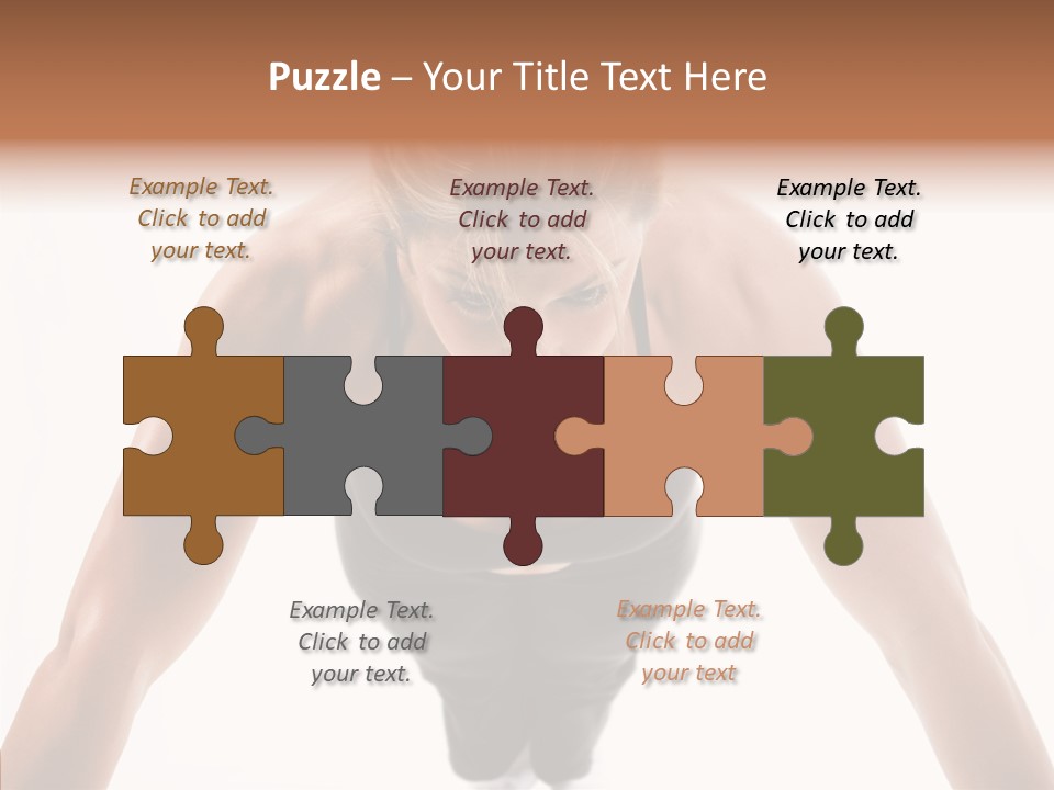 Washboard Fitness Pushup PowerPoint Template