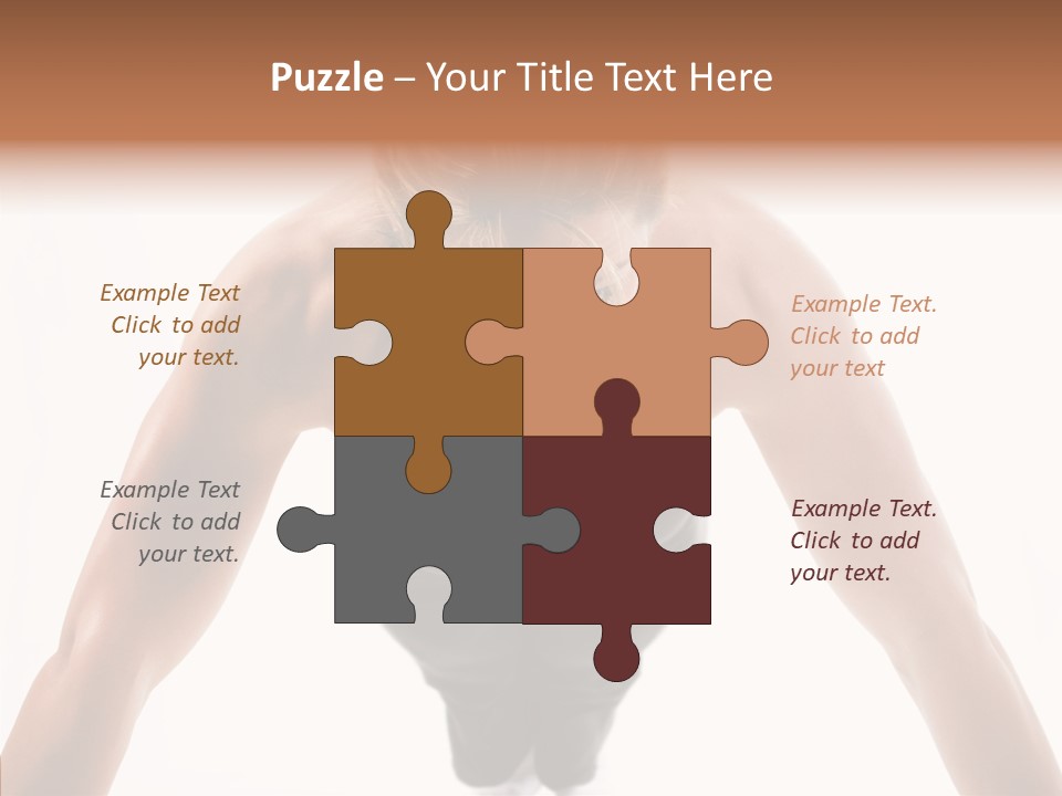 Washboard Fitness Pushup PowerPoint Template