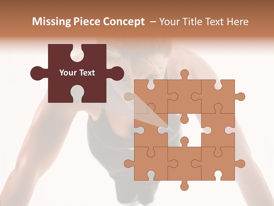 Washboard Fitness Pushup PowerPoint Template