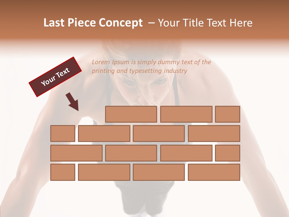 Washboard Fitness Pushup PowerPoint Template