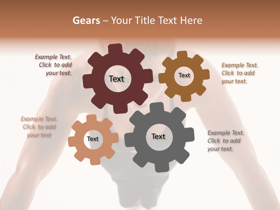 Washboard Fitness Pushup PowerPoint Template