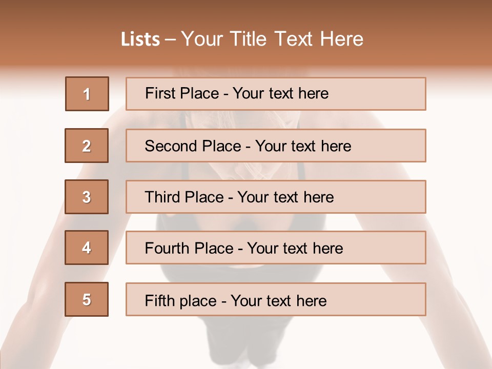 Washboard Fitness Pushup PowerPoint Template