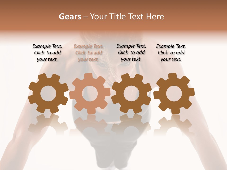 Washboard Fitness Pushup PowerPoint Template