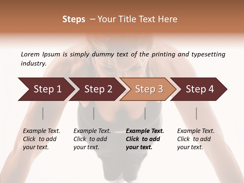 Washboard Fitness Pushup PowerPoint Template