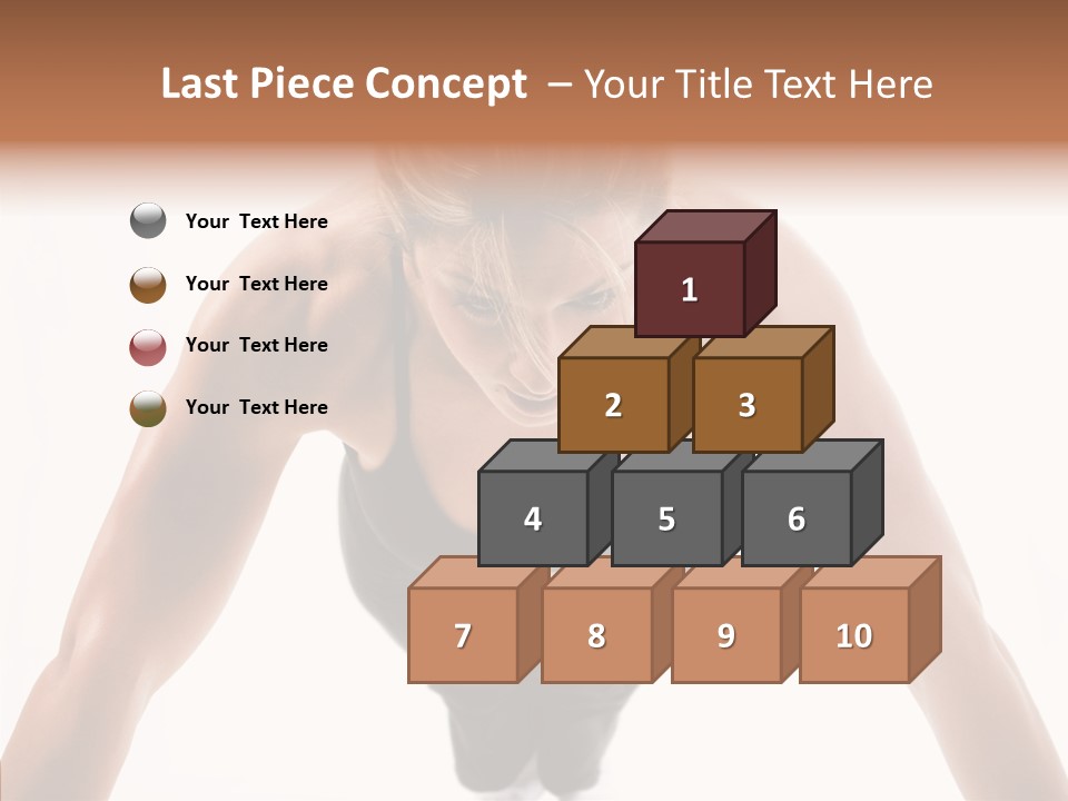 Washboard Fitness Pushup PowerPoint Template