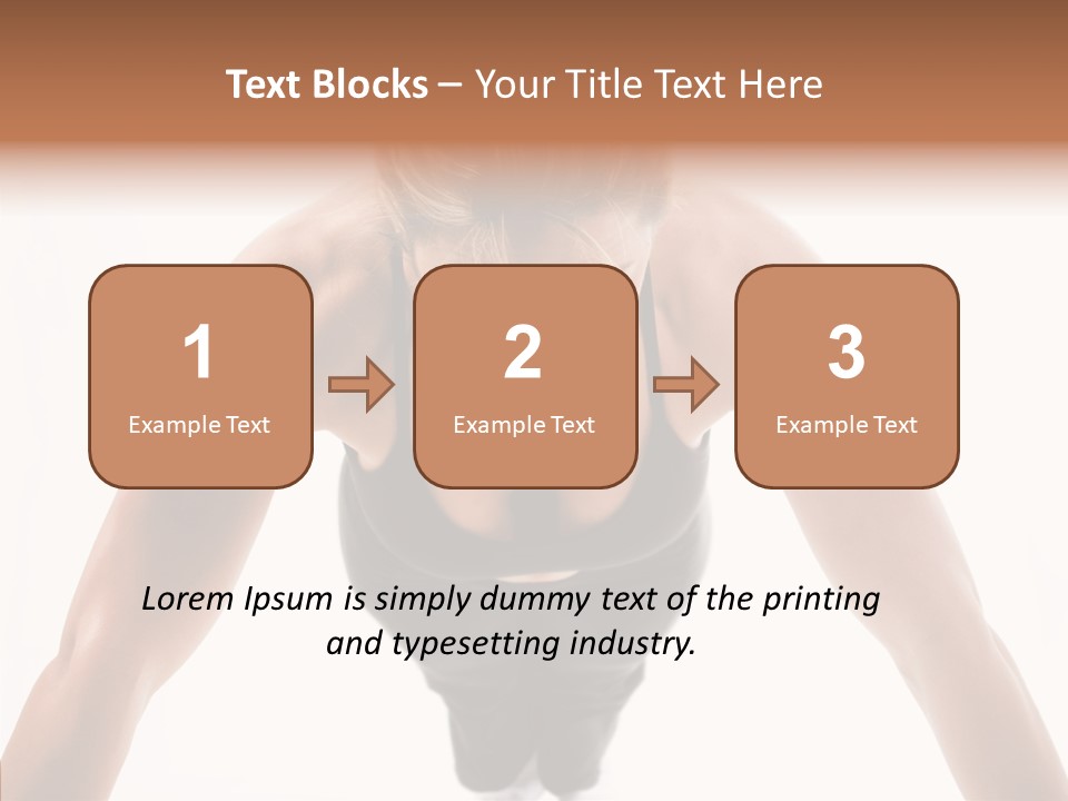 Washboard Fitness Pushup PowerPoint Template