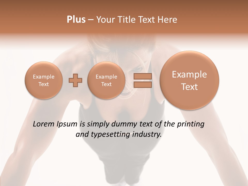 Washboard Fitness Pushup PowerPoint Template