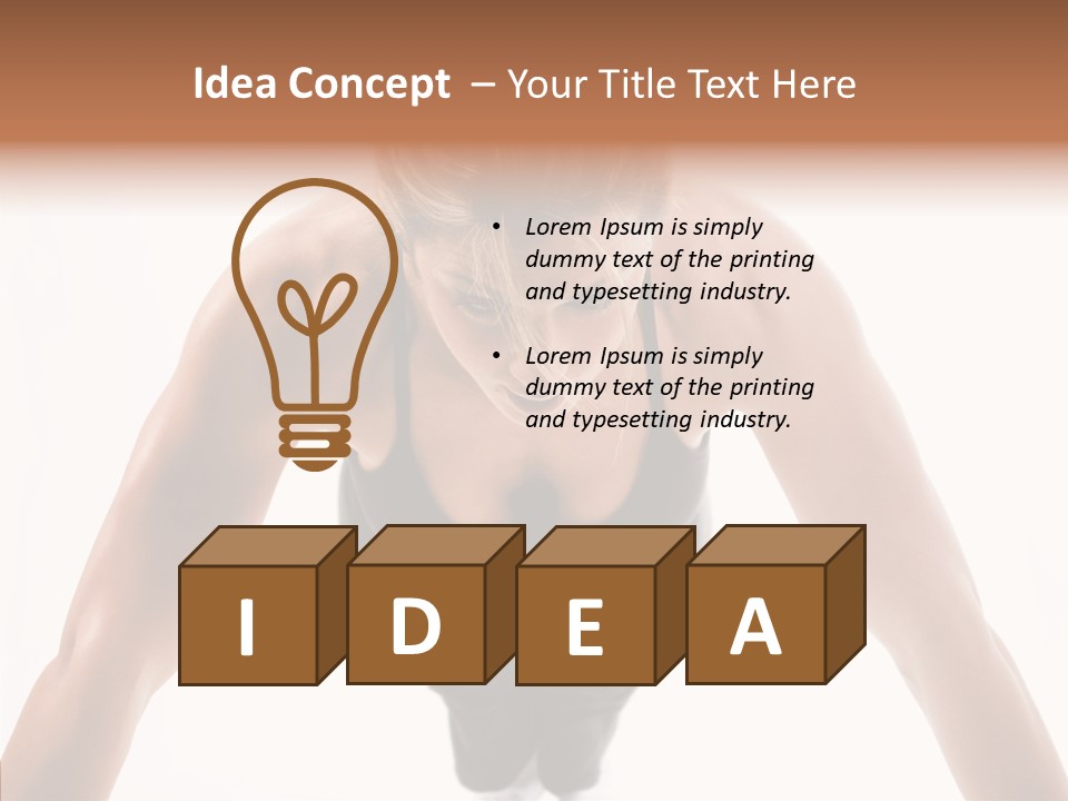 Washboard Fitness Pushup PowerPoint Template