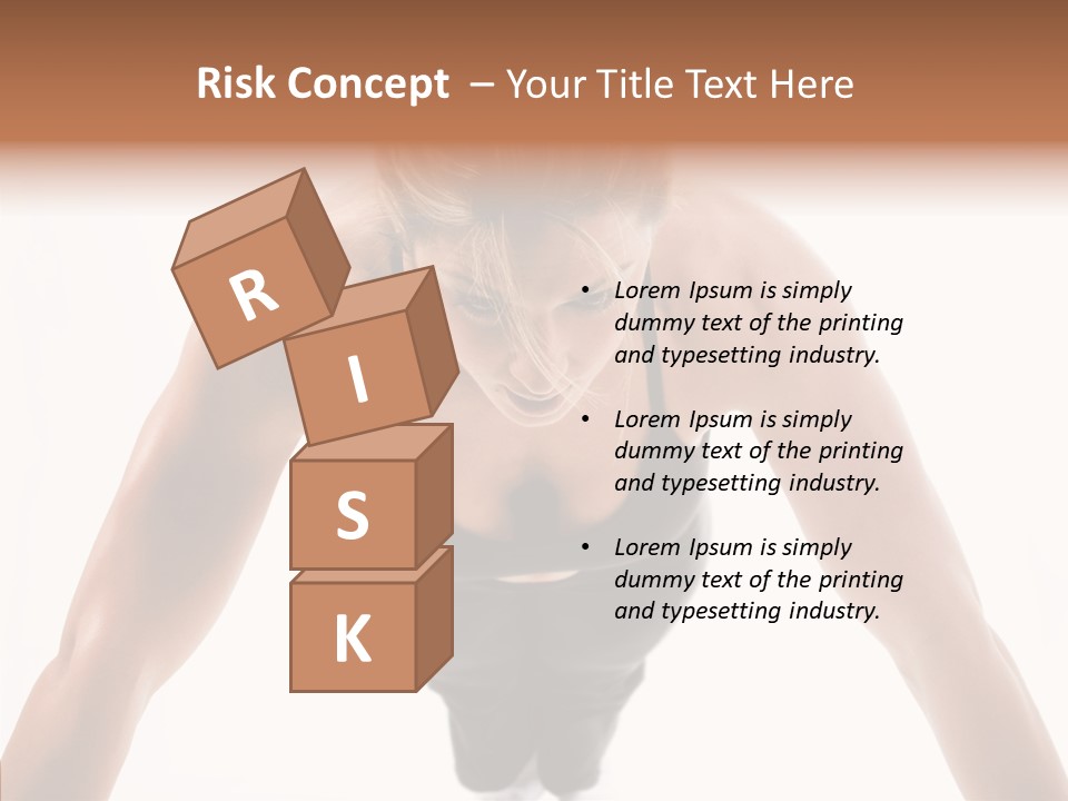 Washboard Fitness Pushup PowerPoint Template