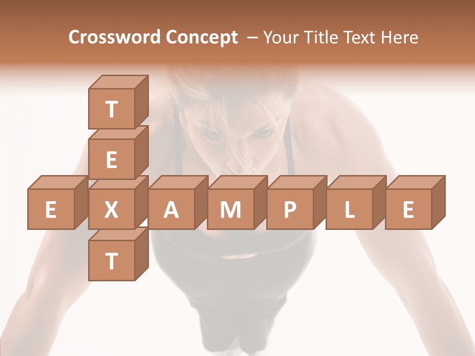 Washboard Fitness Pushup PowerPoint Template