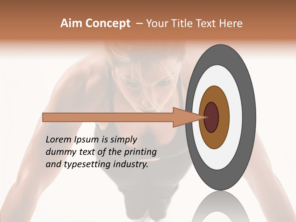 Washboard Fitness Pushup PowerPoint Template