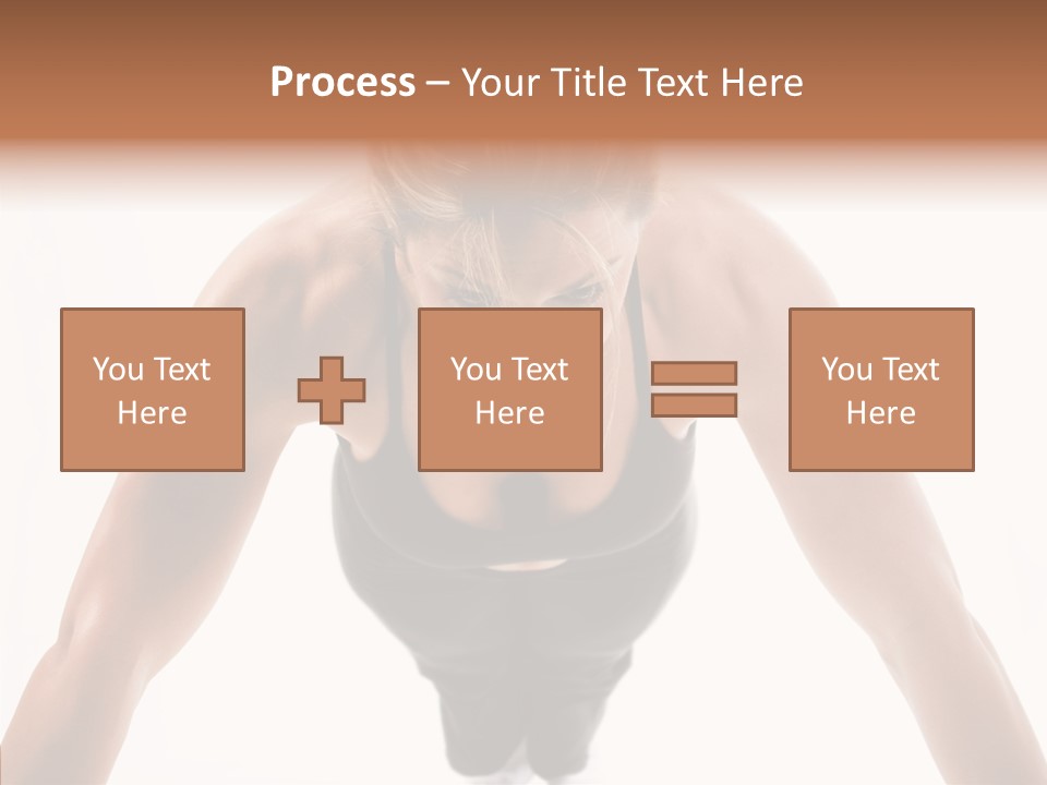 Washboard Fitness Pushup PowerPoint Template