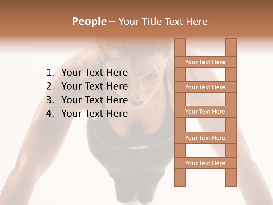 Washboard Fitness Pushup PowerPoint Template