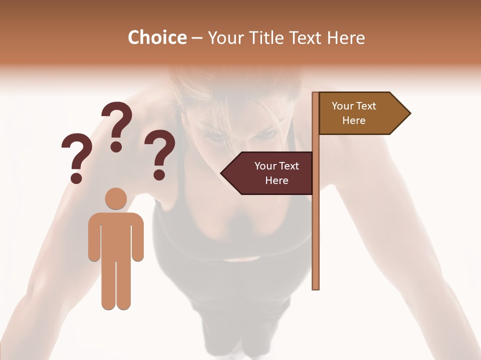 Washboard Fitness Pushup PowerPoint Template