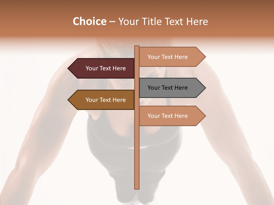 Washboard Fitness Pushup PowerPoint Template