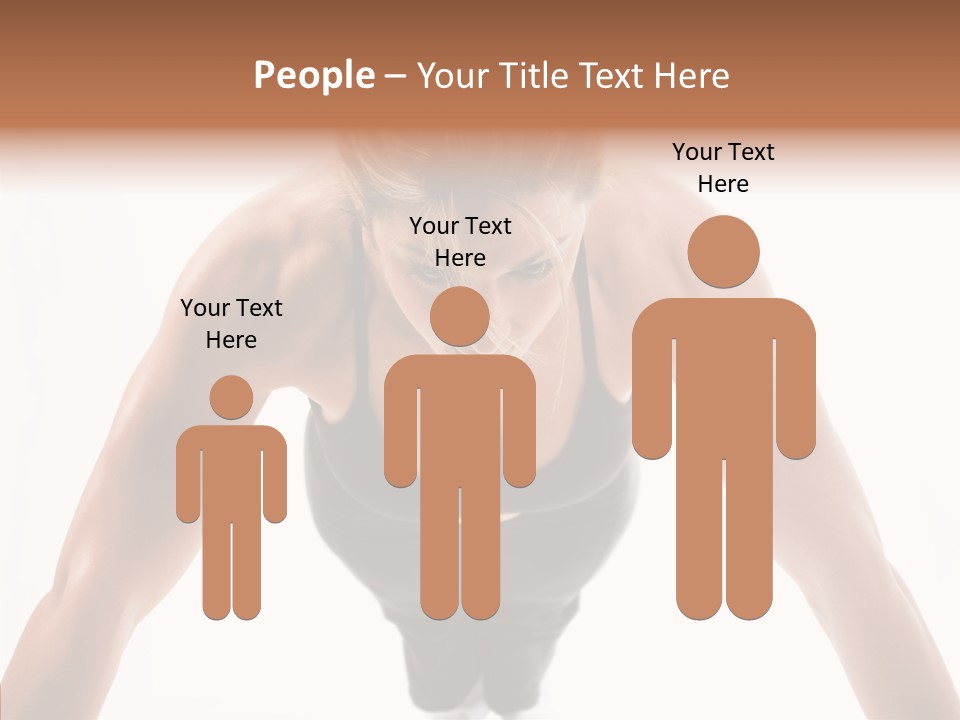 Washboard Fitness Pushup PowerPoint Template