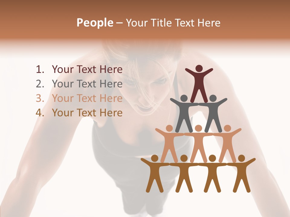 Washboard Fitness Pushup PowerPoint Template