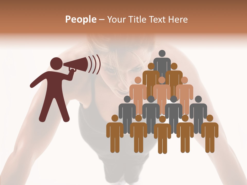 Washboard Fitness Pushup PowerPoint Template