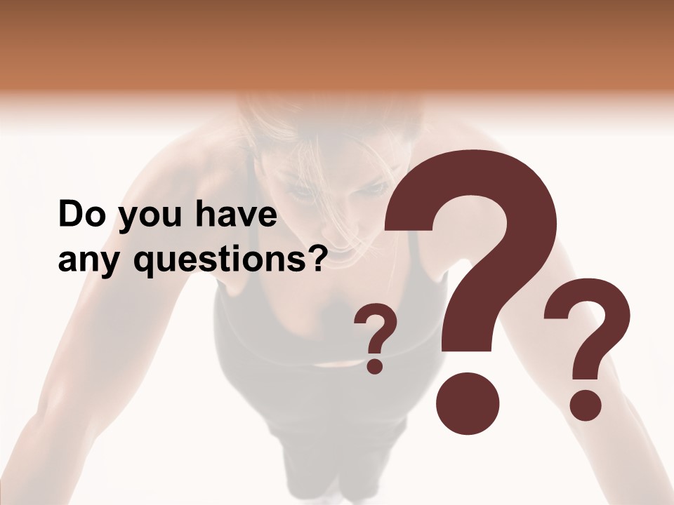 Washboard Fitness Pushup PowerPoint Template