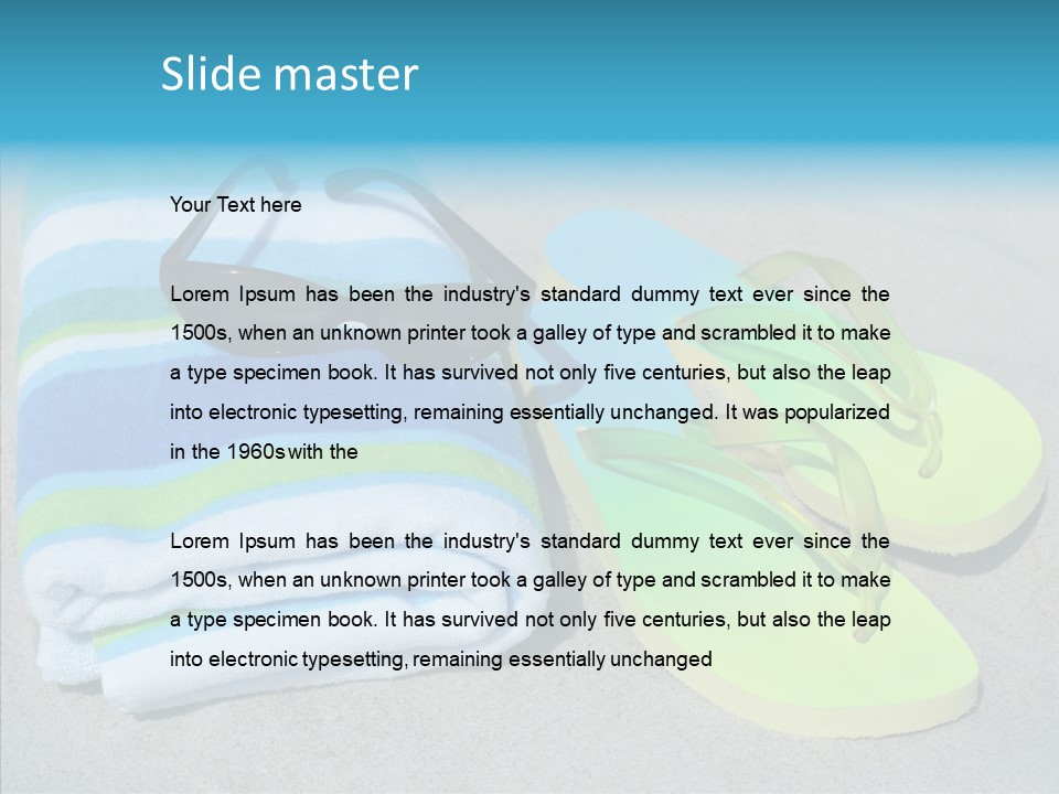 Relaxation Tropical Swimming PowerPoint Template