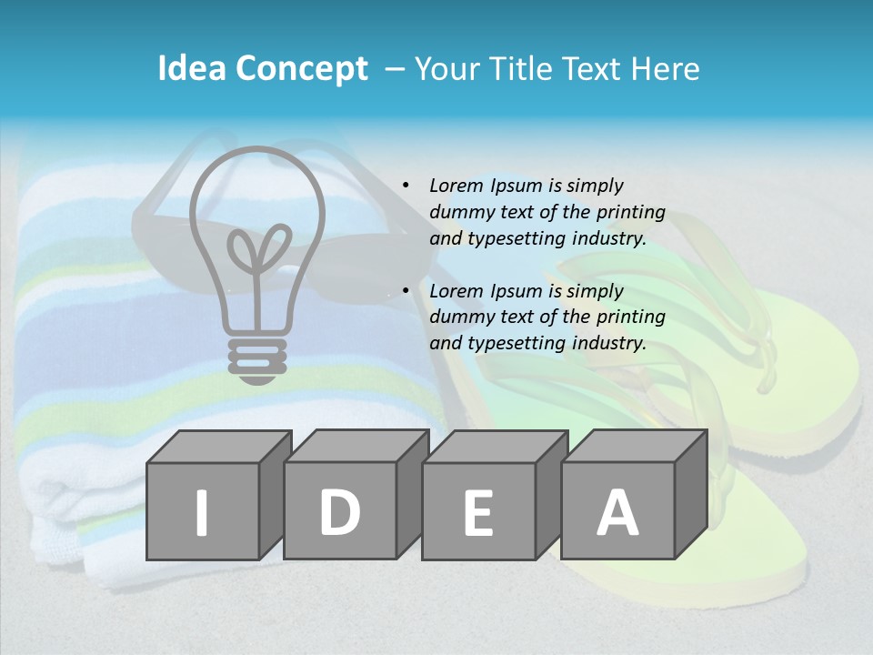 Relaxation Tropical Swimming PowerPoint Template